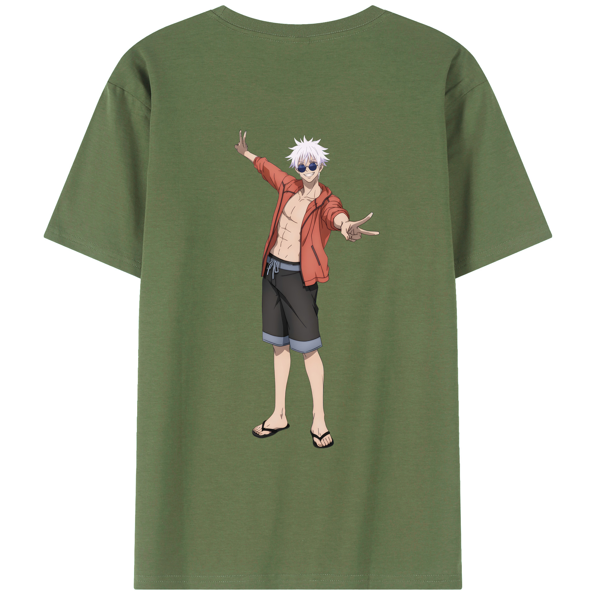 （画像用） 呪術廻戦 Jujutsu Kaisen 綿100％ メンズ半袖Tシャツ（バックプリント） 通気性